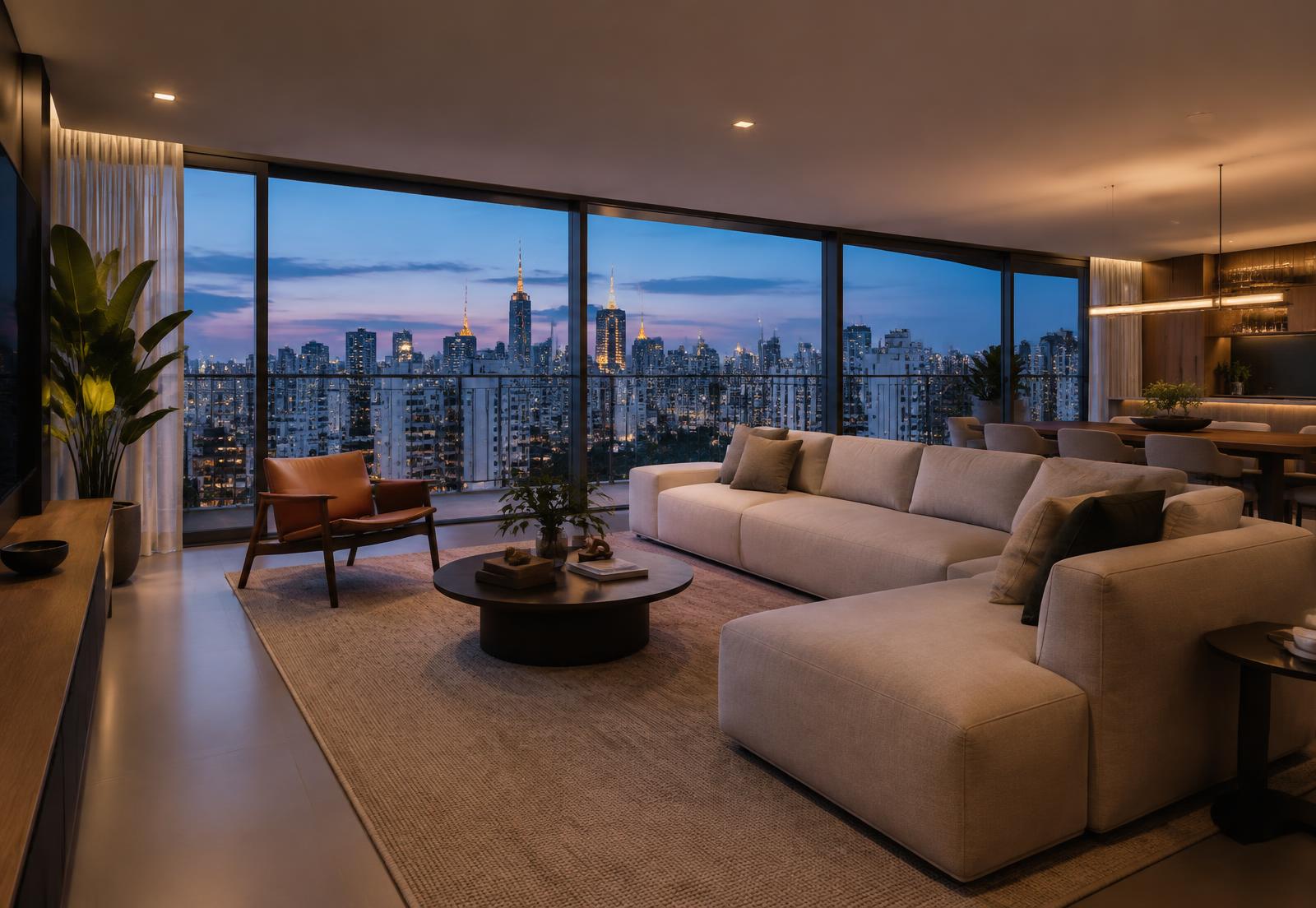 Vista urbana contemporânea representando oportunidades imobiliárias