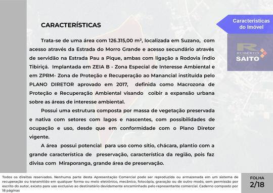 Apresentação — Área de 126.315,00 m² em Zoneamento de Proteção Ambiental — imagem 2
