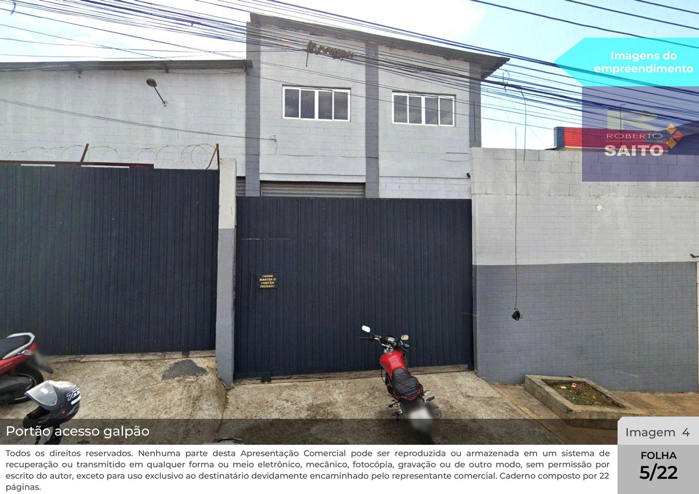 Galpão de 992,21 m² com salas e mezanino